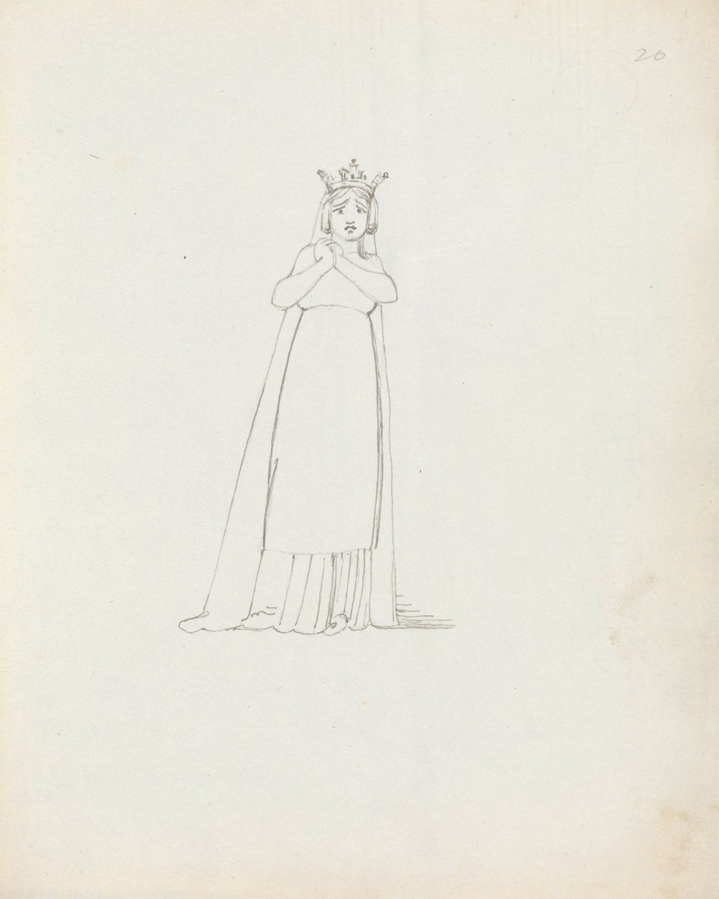السيدة Siddons as Constance، 1783 (قلم وحبر وغسل على ورق) بواسطة جون فلاكسمان