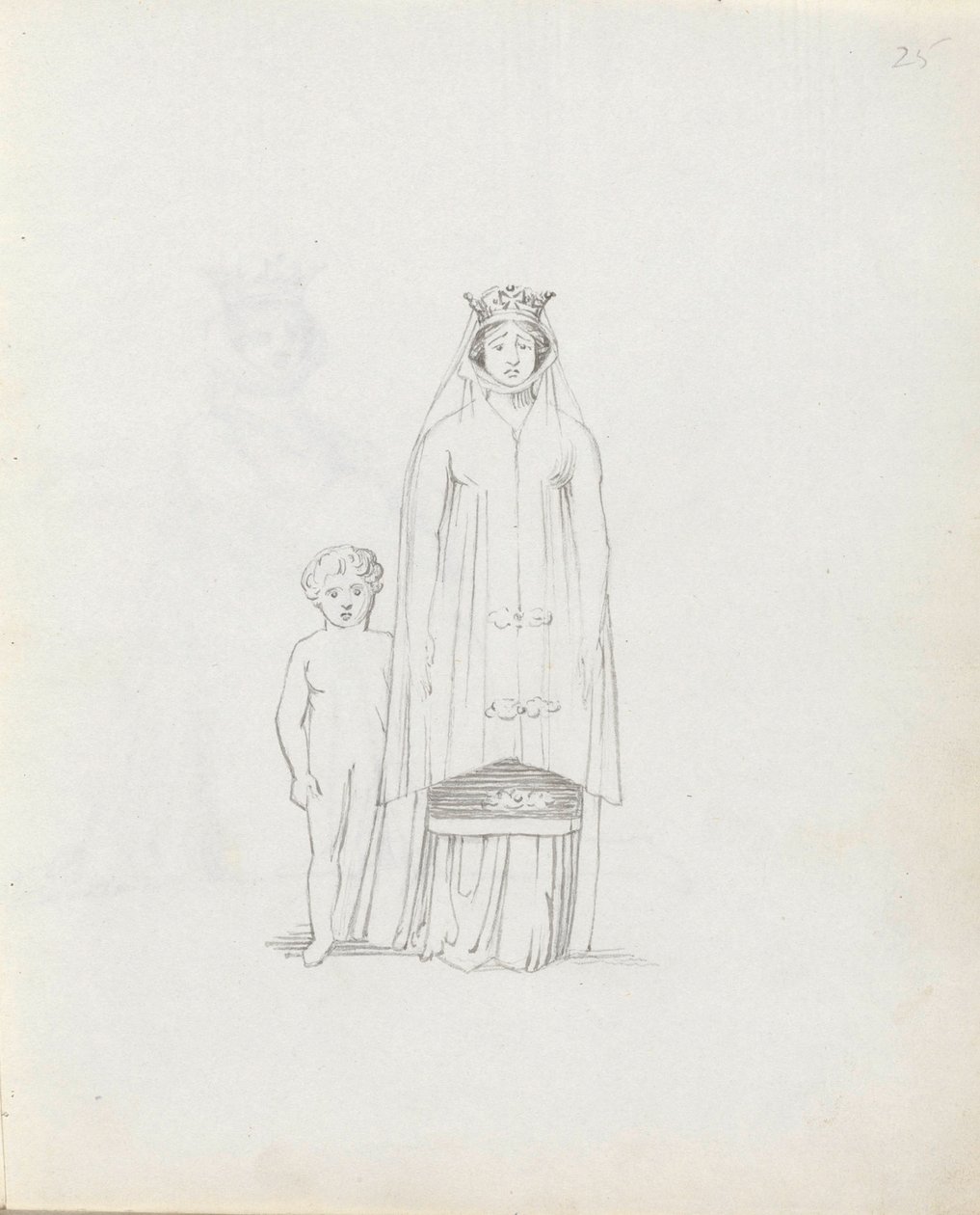 السيدة Siddons مثل كونستانس مع طفل ، 1783 (قلم وحبر وغسل على ورق) بواسطة جون فلاكسمان