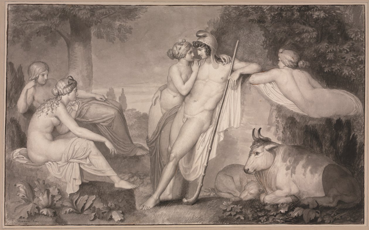 باريس وأونوني ، 1791. بواسطة جون فلاكسمان