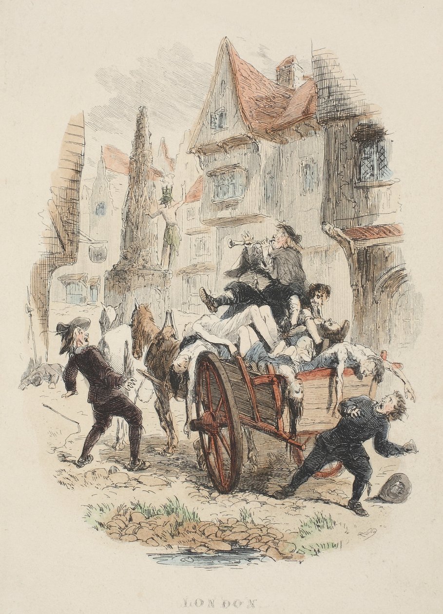 صفحة العنوان من Old St. Pauls ، بقلم ويليام هاريسون أينسورث ، حانة. 1855 (نقش يدوي) بواسطة جون فرانكلين