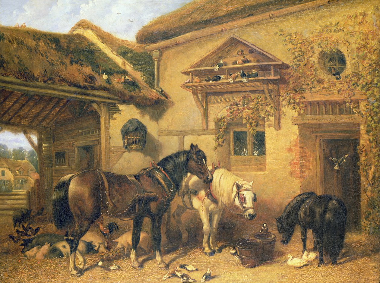 باب الكوخ و Farmstead ، 1843 بواسطة جون فريدريك هيرينج الأب
