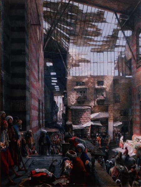 منظر لشارع ومسجد الغورية بالقاهرة بواسطة جون فريدريك لويس
