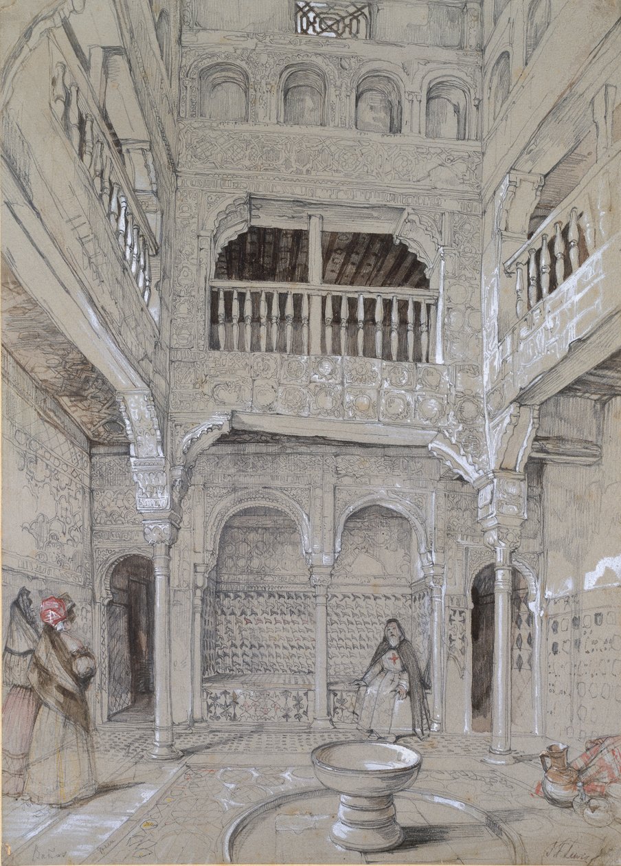 مدخل الحمامات في قصر الحمراء ، c1830s بواسطة جون فريدريك لويس