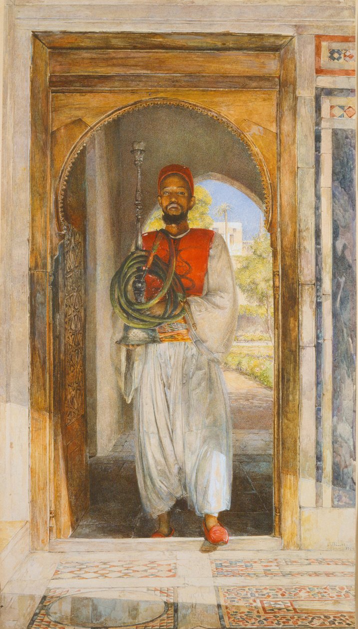 حامل الأنابيب ، 1859 (قلم وحبر وغسل وتلوين) بواسطة جون فريدريك لويس