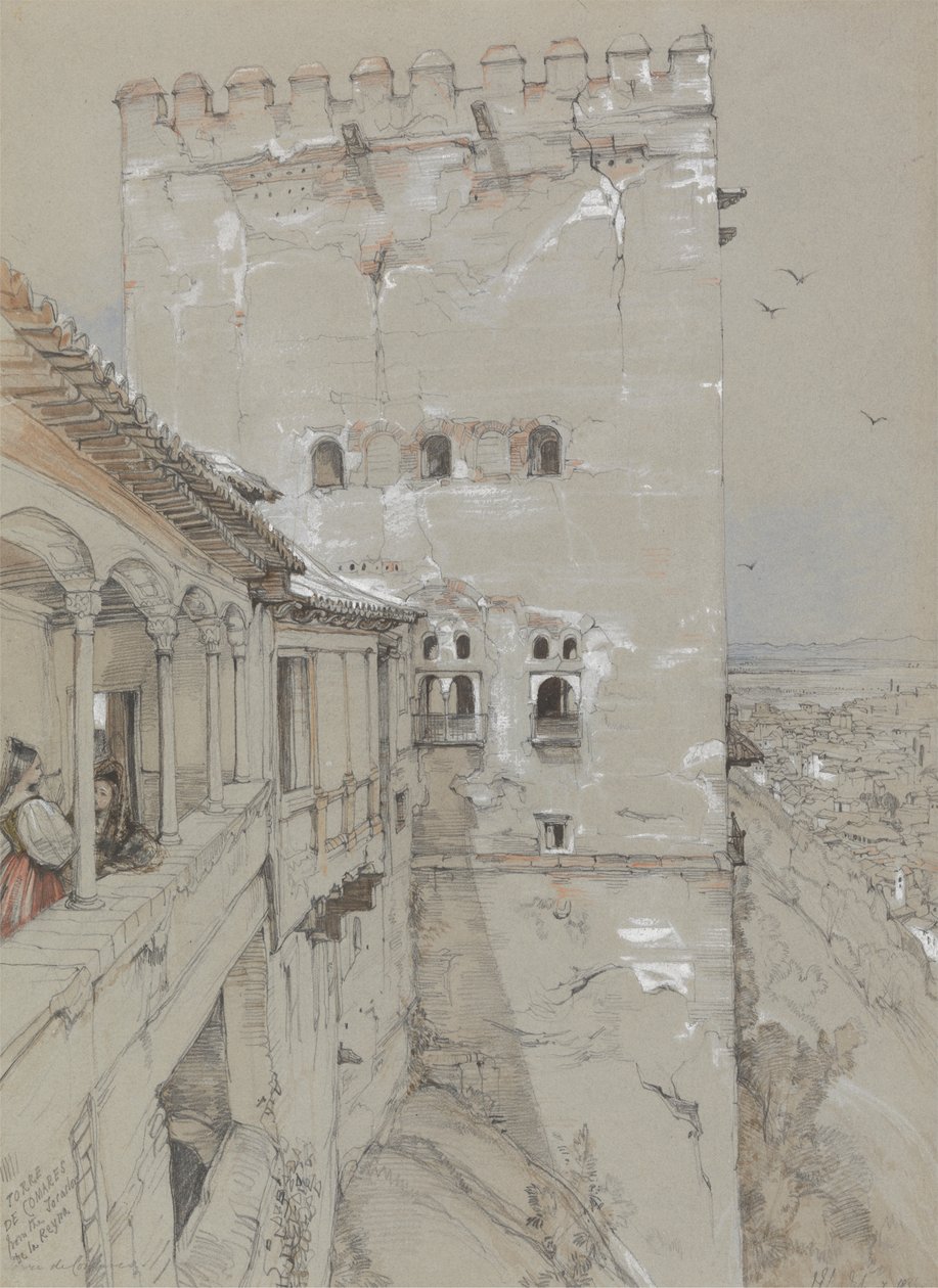 The Torre de Comares، Alhambra، 1835 بواسطة جون فريدريك لويس