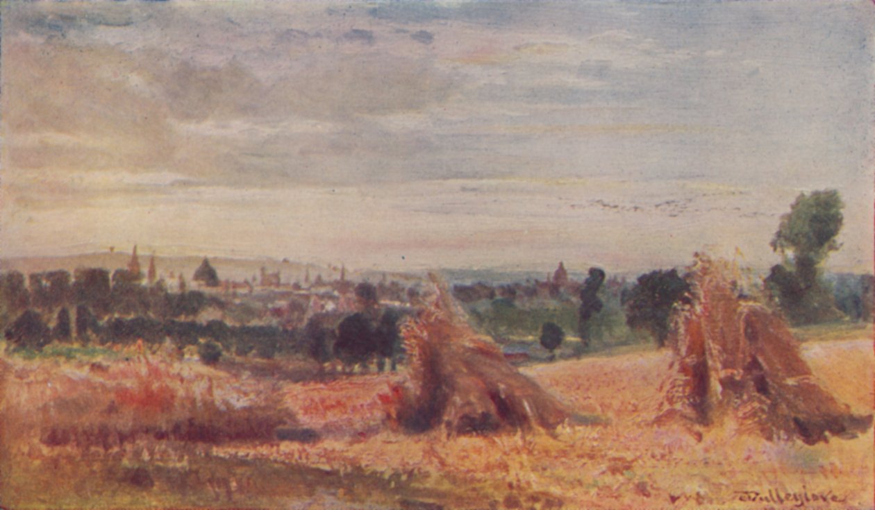 منظر بعيد لأكسفورد ، 1910 بواسطة جون فوليلوف