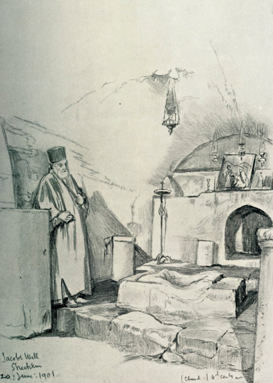 بئر يعقوب في شكيم نابلس ، 1902. بواسطة جون فوليلوف