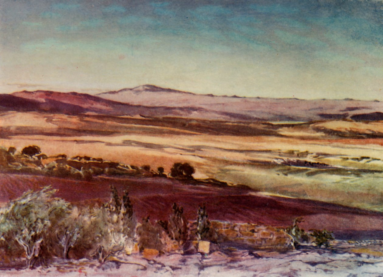 جبل الشيخ من سفوح طابور 1902. بواسطة جون فوليلوف