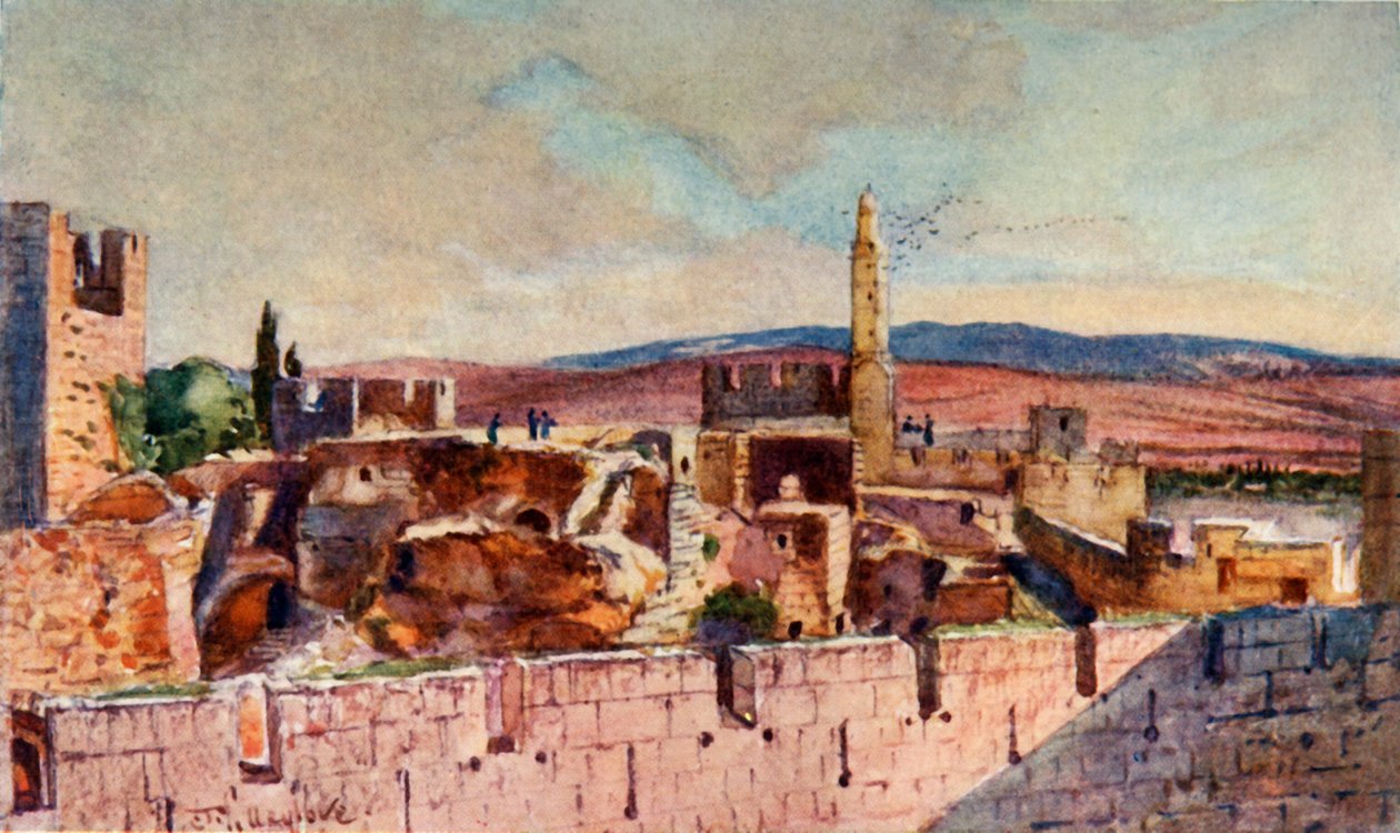 جزء من قلعة القدس ، 1902. بواسطة جون فوليلوف