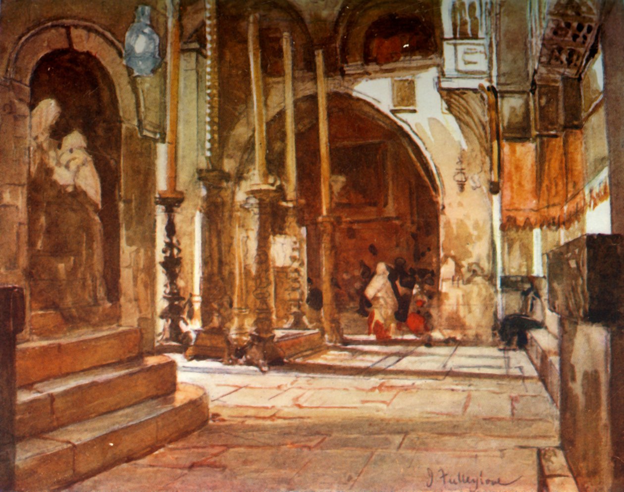 حجر المسحة من الكنيسة الإسعافية للكنيسة الصليبية ، 1902. بواسطة جون فوليلوف
