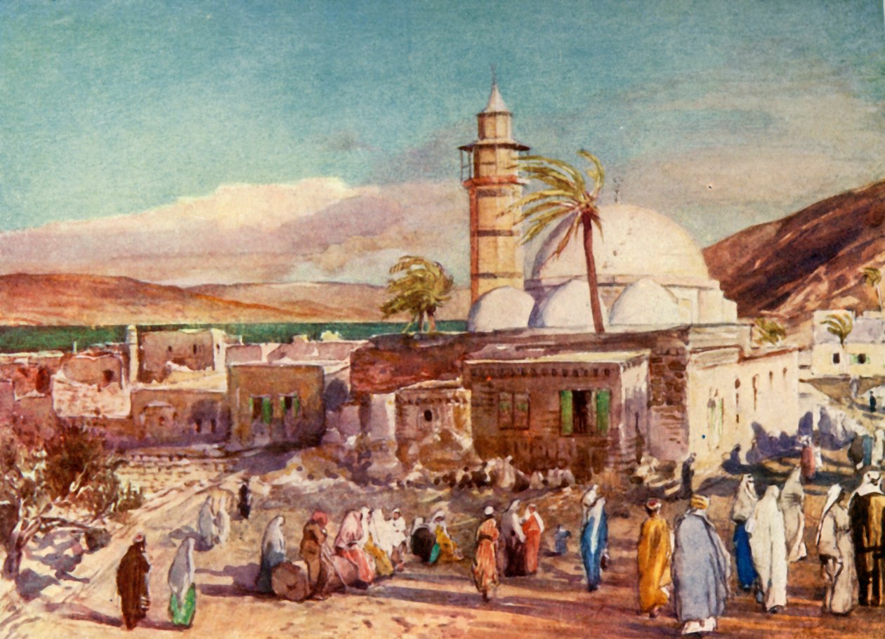 مسجد طبريا وبحيرة طبريا 1902. بواسطة جون فوليلوف