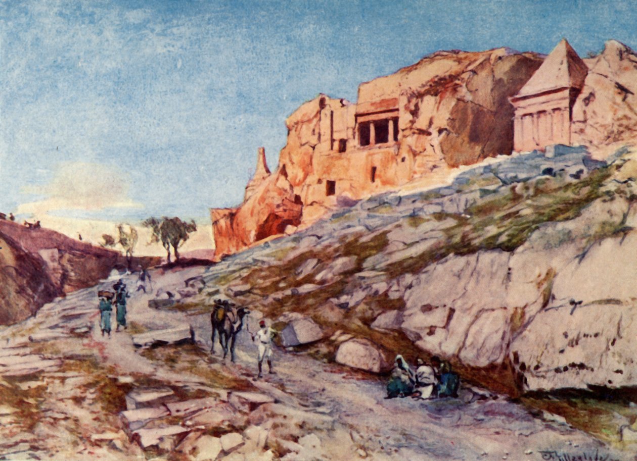 المقابر الصخرية لوادي يهوشافاط ، 1902. بواسطة جون فوليلوف