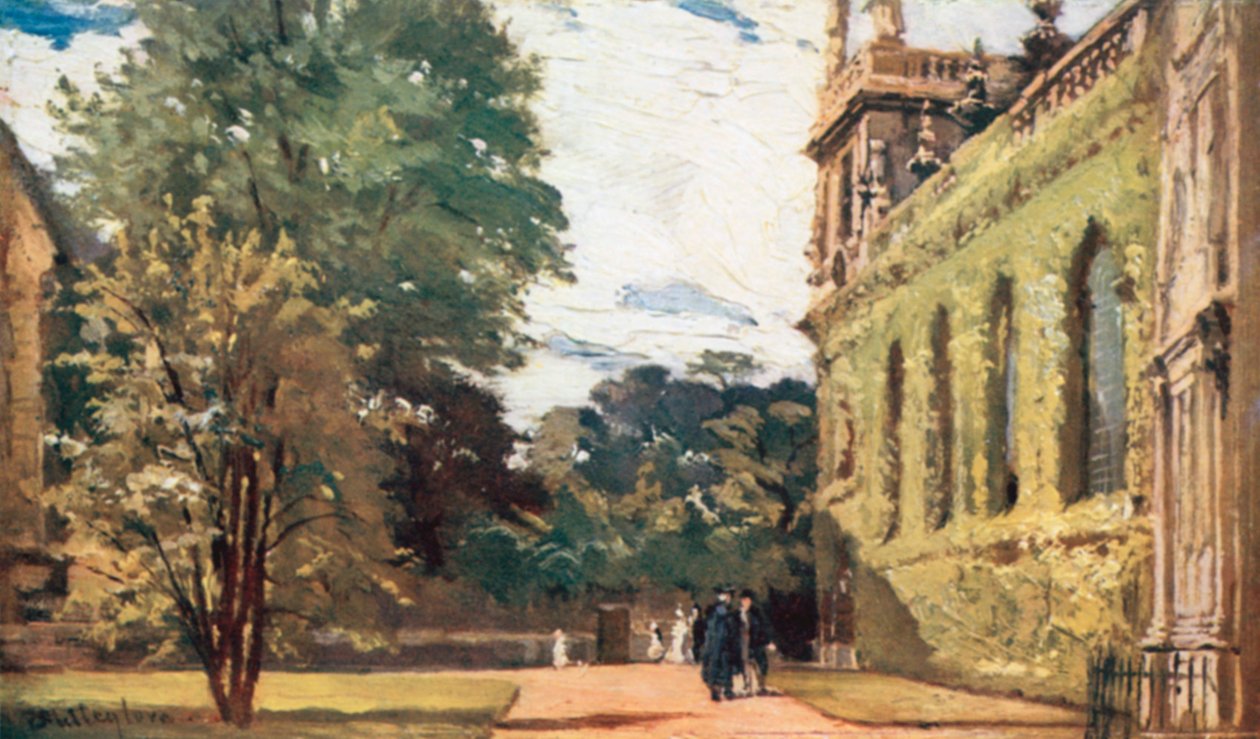 كلية ترينيتي (طباعة حجرية ملونة) بواسطة جون فوليلوف