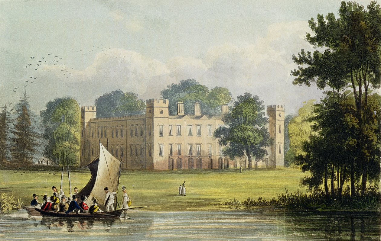 منزل سيون ، من ر. اكرمان (1764-1834) "مستودع الفنون" ، نُشر عام 1823 (نقش الألوان) بواسطة جون جندال