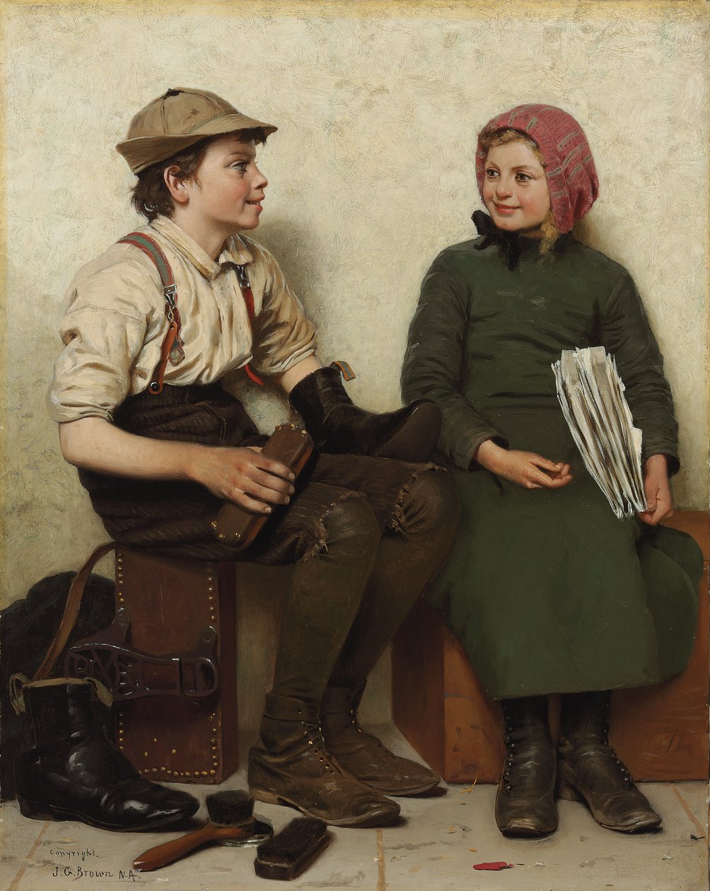 Tete a Tete ، c.1888-1890 بواسطة جون جورج براون