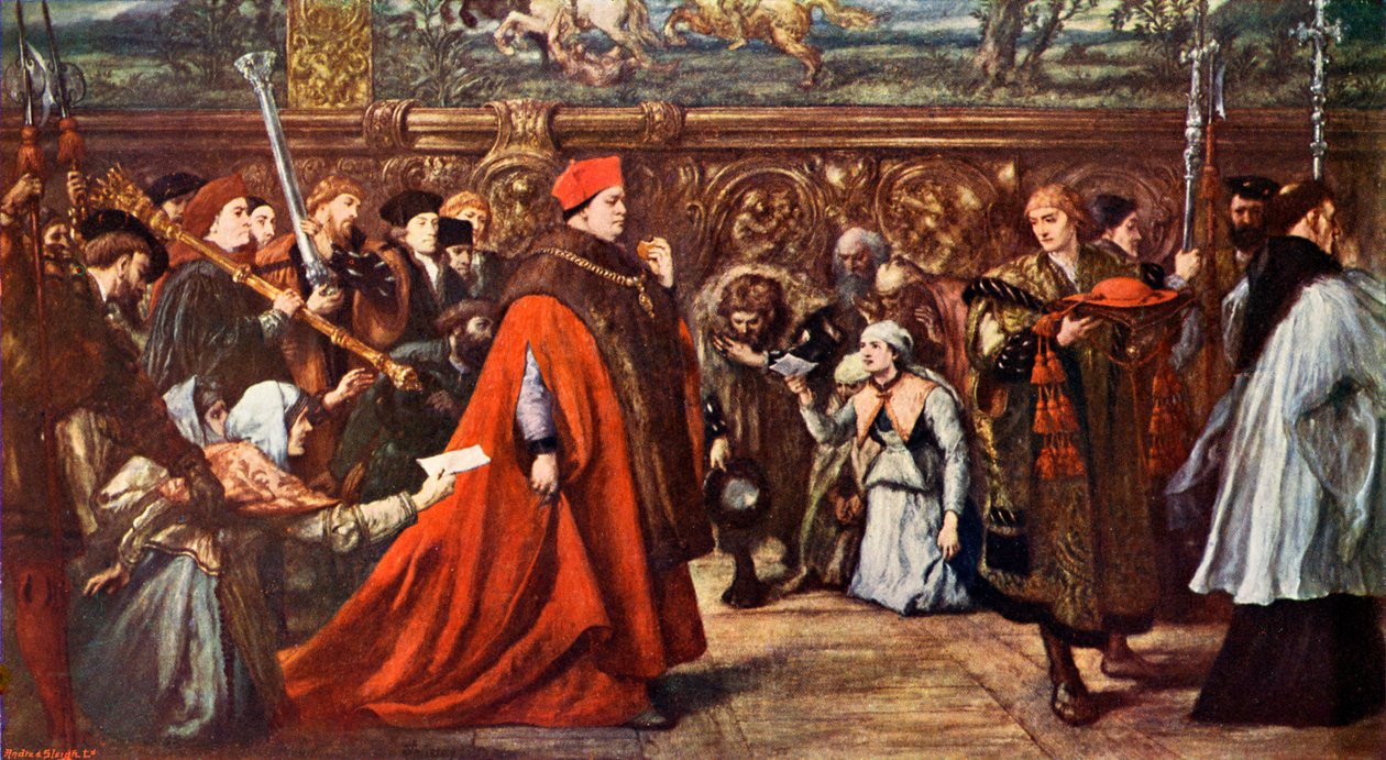 الكاردينال Wolsey ذاهب إلى قاعة وستمنستر بواسطة جون جيلبرت