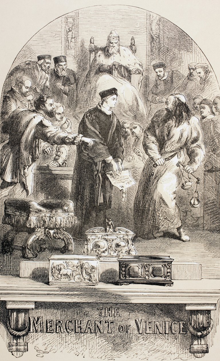 تاجر البندقية ، 1890 بواسطة جون جيلبرت