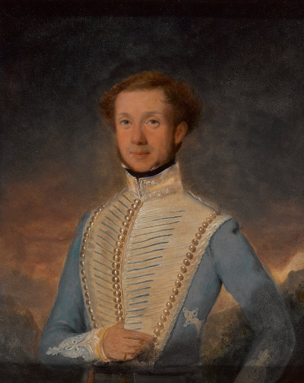 الملازم هنري بريجز ، الفرسان الثانية في مدراس الخفيفة ، 1832 حوالي عام بواسطة جون جودوين ويليامز