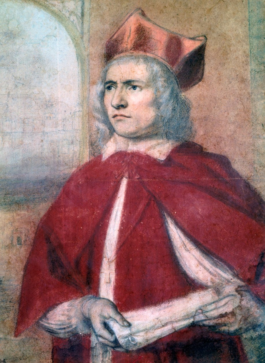 الممثل هنري هاريس (حوالي 1634-1704) في دور الكاردينال ووزلي في فيلم هنري الثامن بقلم ويليام شكسبير (1564-1616) ، بقلم جون جرينهيل (1644-1676) بواسطة جون جرينهيل