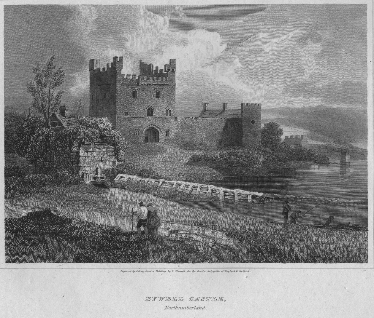 قلعة Bywell ، نورثمبرلاند ، 1814 بواسطة جون جريج