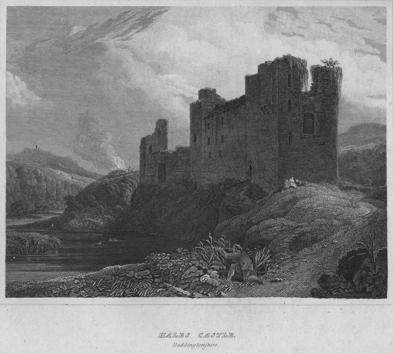 قلعة هالس ، هدينغتونشاير ، 1814 بواسطة جون جريج