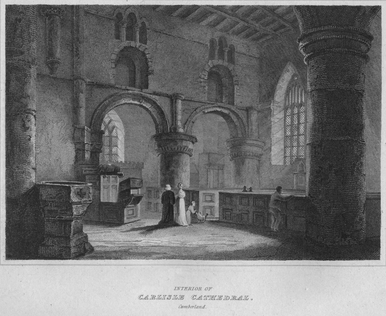 داخل كاتدرائية كارلايل. كمبرلاند ، 1814 بواسطة جون جريج