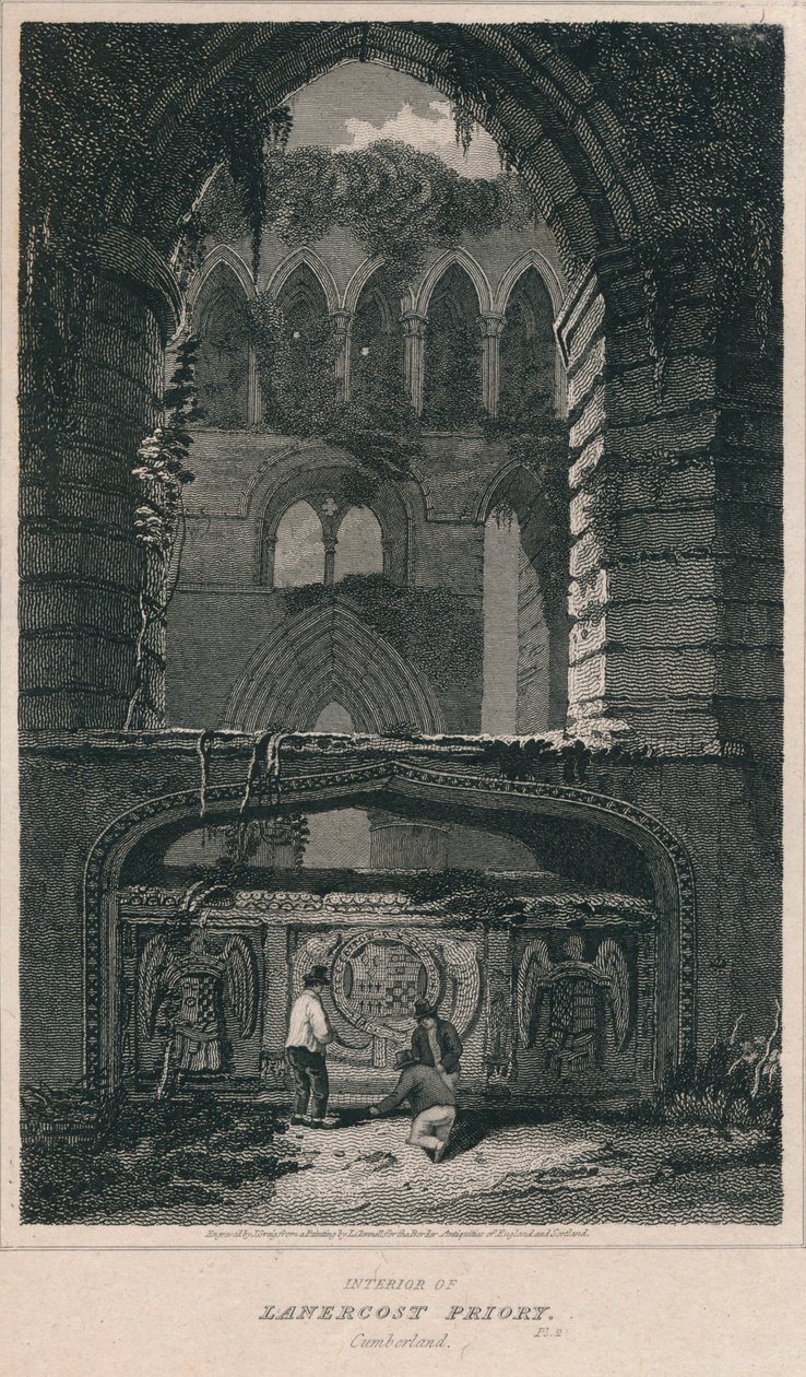 داخل Lanercost Priory. كمبرلاند ، 1814 بواسطة جون جريج