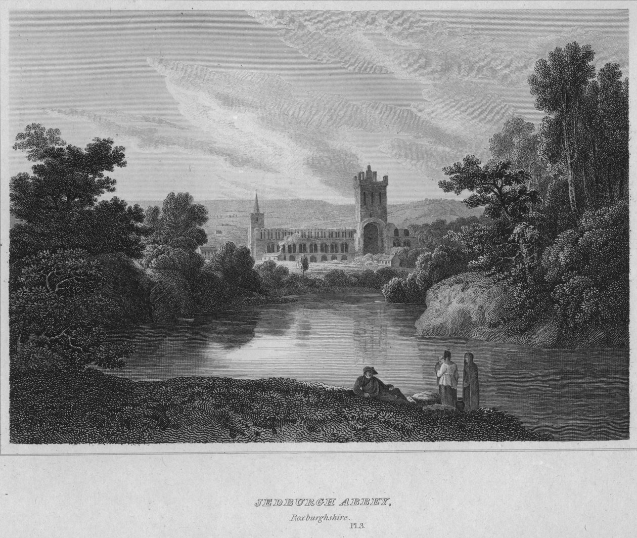 دير جيدبيرغ ، روكسبيرشاير ، 1814 بواسطة جون جريج