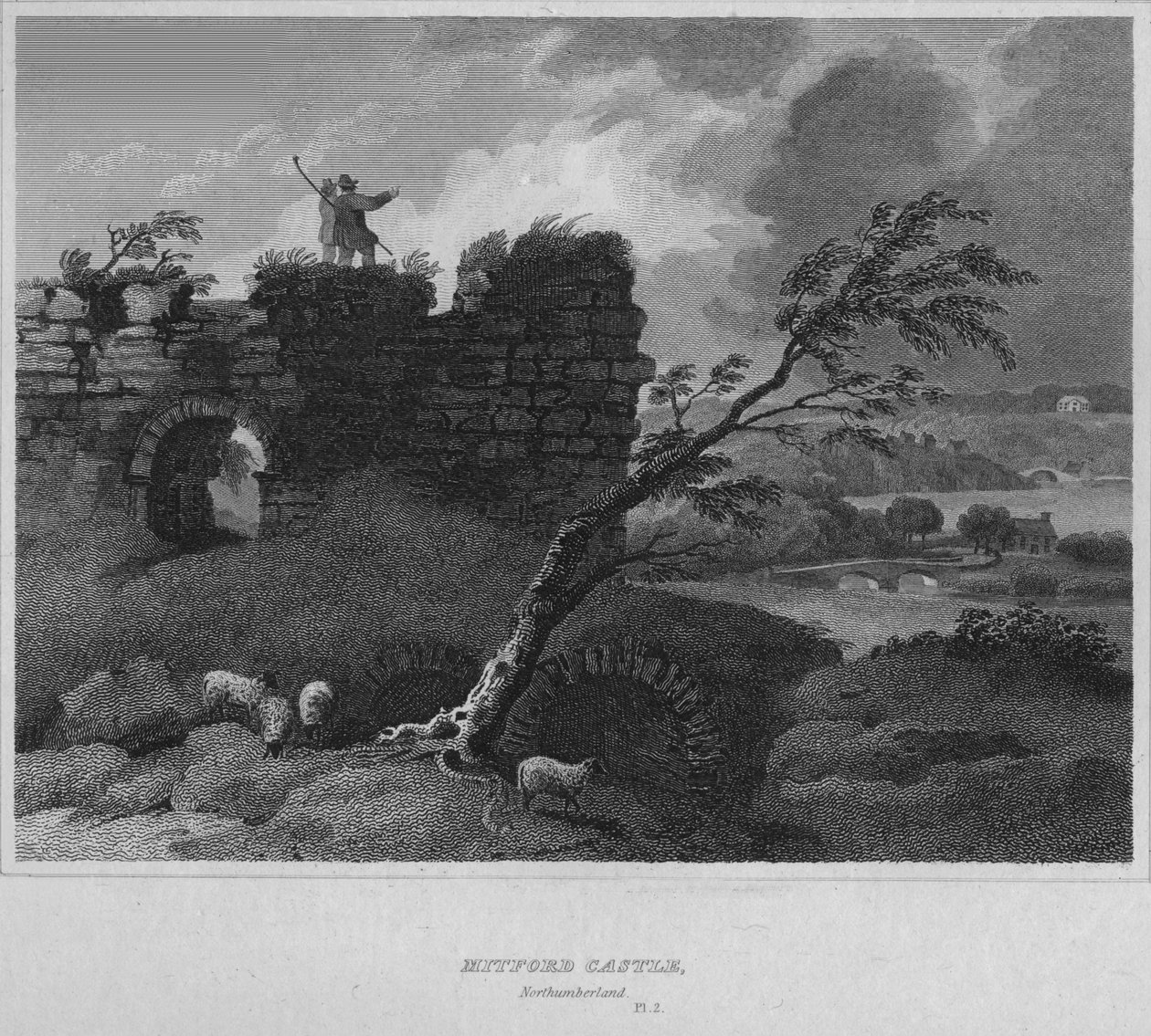 قلعة ميتفورد ، نورثمبرلاند ، 1814 بواسطة جون جريج