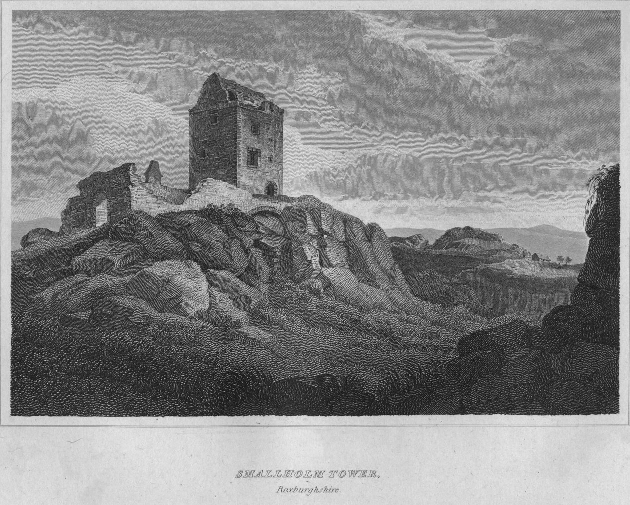 برج سمولهولم ، روكسبيرشاير ، 1814 بواسطة جون جريج