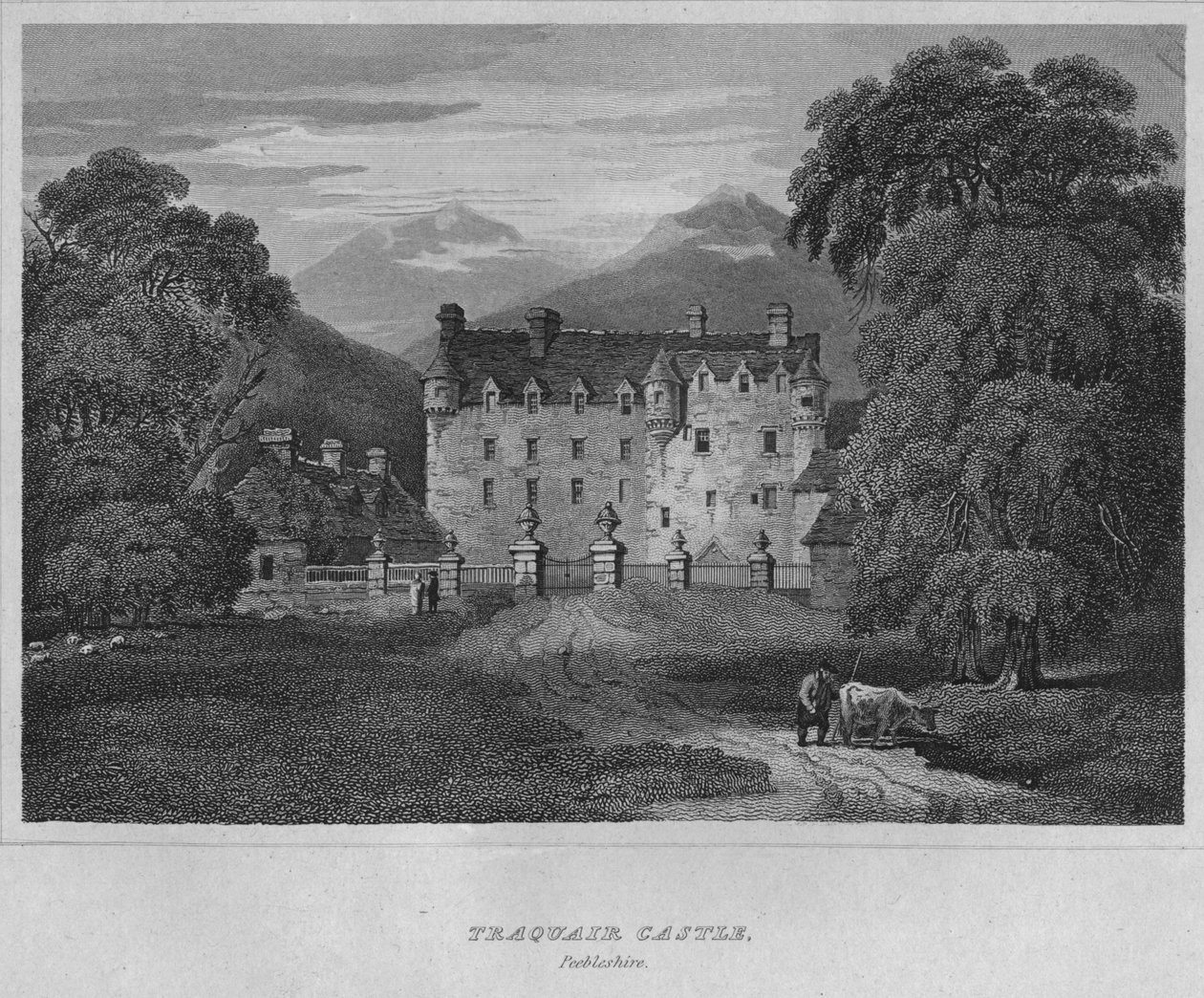 قلعة تراكير ، Peebleshire ، 1814 بواسطة جون جريج