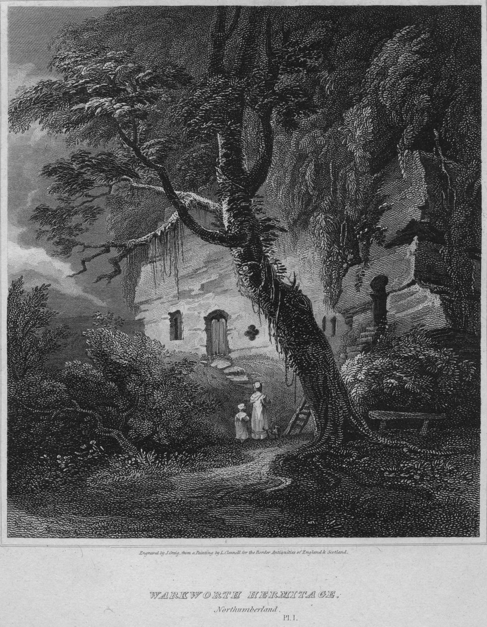 واركورث هيرميتاج ، نورثمبرلاند ، 1814 بواسطة جون جريج