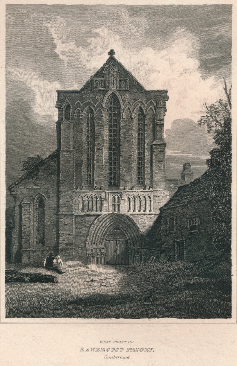 الجبهة الغربية لدير Lanercost. كمبرلاند ، 1814 بواسطة جون جريج