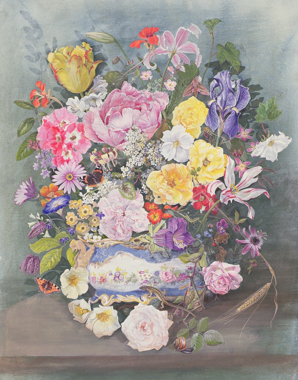 الزهور في Sevres Jardiniere بواسطة جون جوبينز