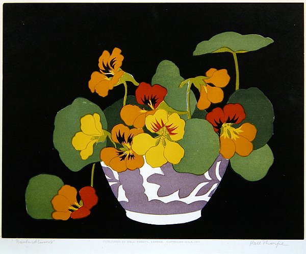 Nasturtiums (طباعة خشبية) بواسطة جون هول ثورب