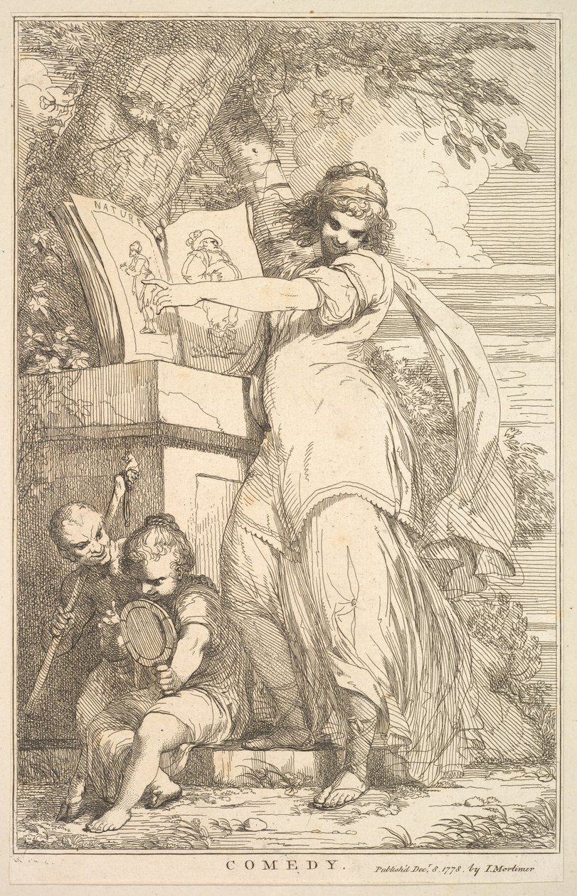 كوميديا من فيلم Fifteen Etchings المخصص للسير جوشوا رينولدز ، 8 ديسمبر 1778. بواسطة جون هاميلتون مورتيمر