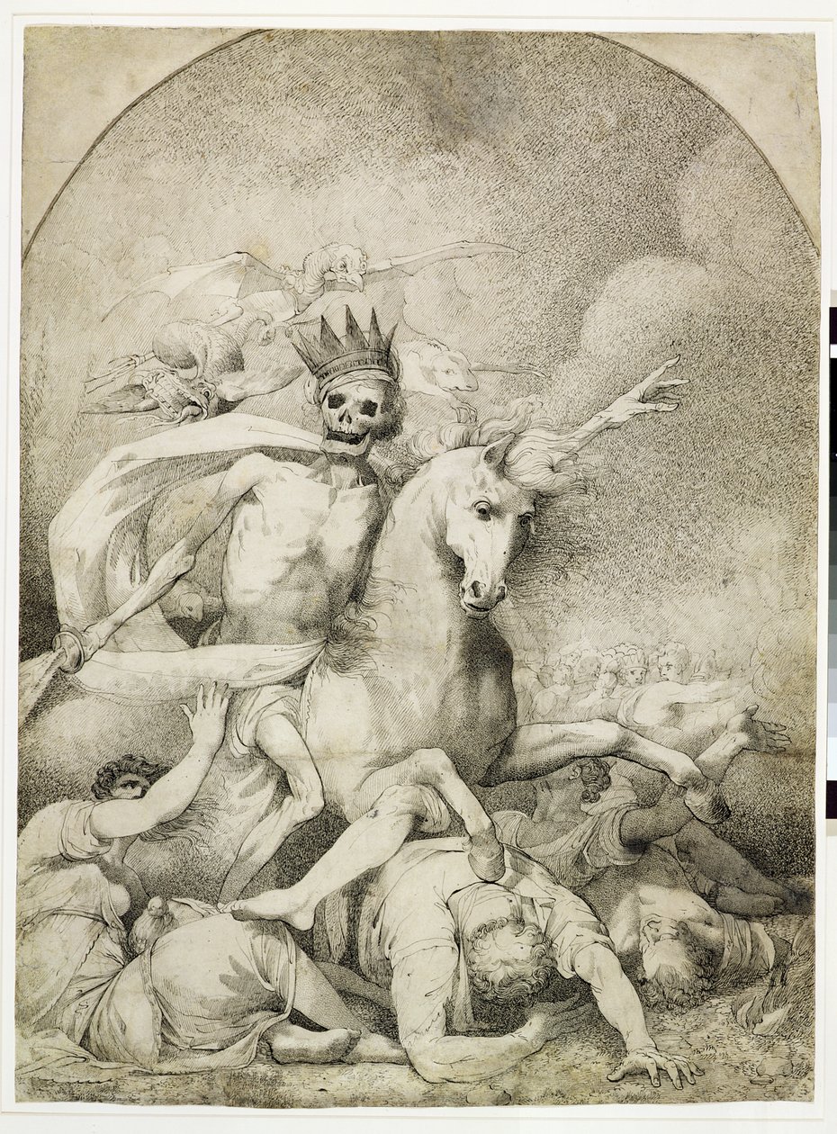 الموت على حصان شاحب ، 1775 ج (قلم وحبر أسود على ورق منسوج) بواسطة جون هاميلتون مورتيمر
