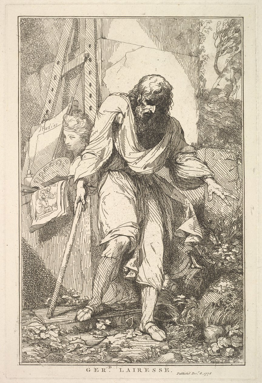 جيرارد لايرسي من كتاب Fifteen Etchings المخصص للسير جوشوا رينولدز ، 8 ديسمبر 1778. بواسطة جون هاميلتون مورتيمر