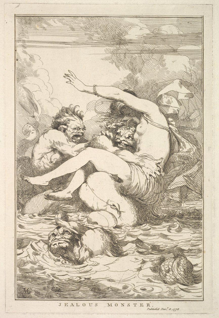 وحش غيور من خمسة عشر Etchings مخصصة للسير جوشوا رينولدز ، 8 ديسمبر 1778. بواسطة جون هاميلتون مورتيمر