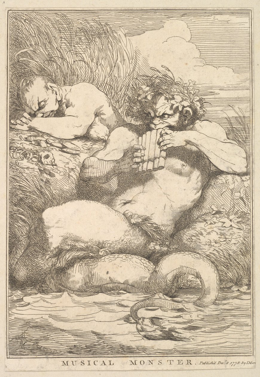 وحش موسيقي من خمسة عشر Etchings مخصصة للسير جوشوا رينولدز ، 8 ديسمبر 1778. بواسطة جون هاميلتون مورتيمر