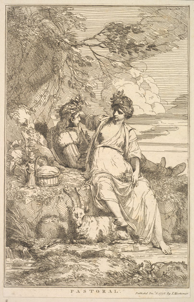الرعوية من خمسة عشر Etchings مخصصة للسير جوشوا رينولدز ، 8 ديسمبر 1778. بواسطة جون هاميلتون مورتيمر