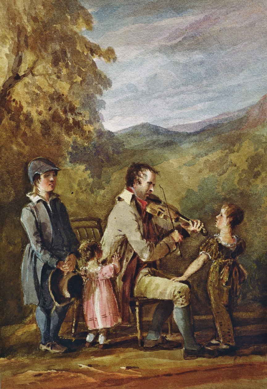 Blid Fiddler (حبر ومرحاض على الورق) بواسطة جون هاردن