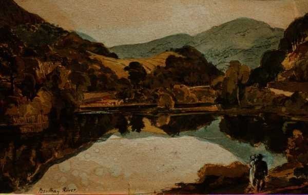 نهر Brathay بالقرب من Hawkshead ، كمبريا بواسطة جون هاردن