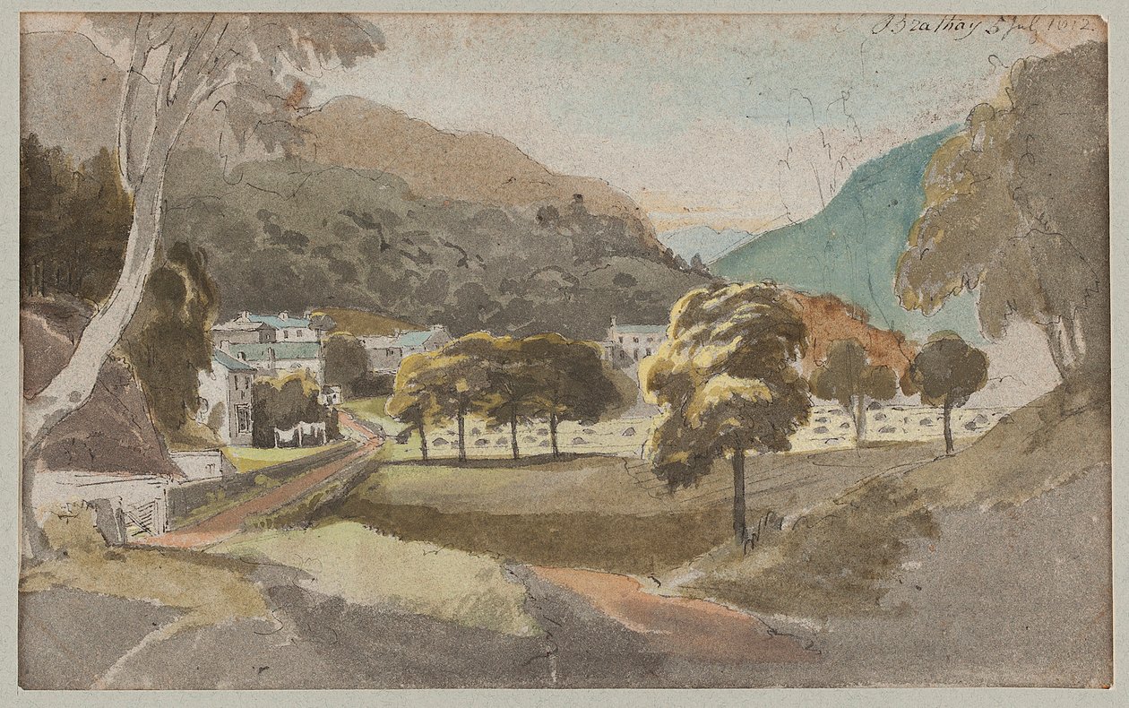 الحقول خارج Brathay ، 1812 (مرحاض على ورق) بواسطة جون هاردن