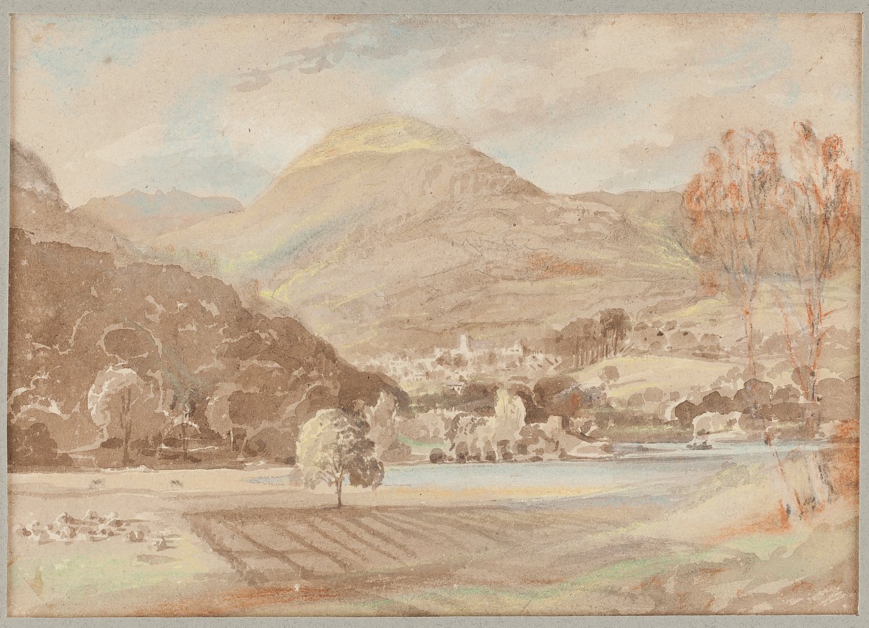 الحقول خارج Brathay ، 1812 (مرحاض على ورق) بواسطة جون هاردن