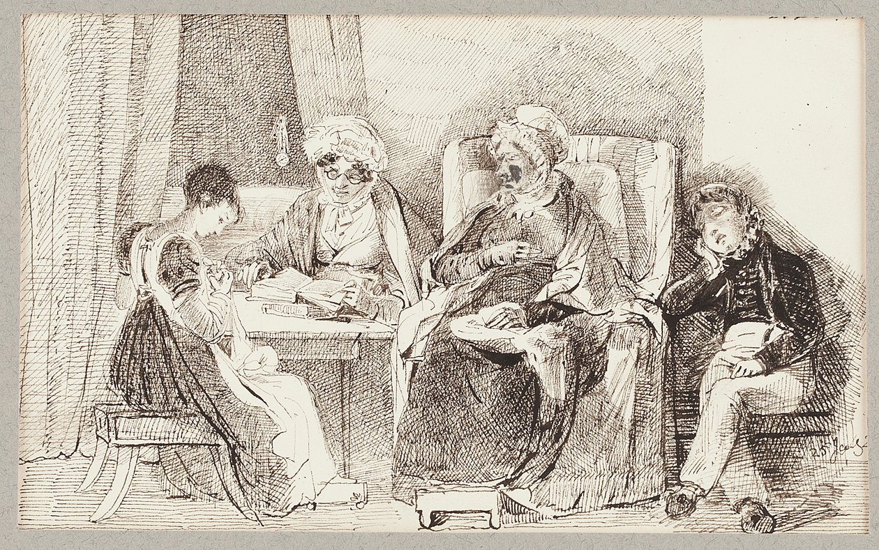 مريض والراحة ، 1824 بواسطة جون هاردن