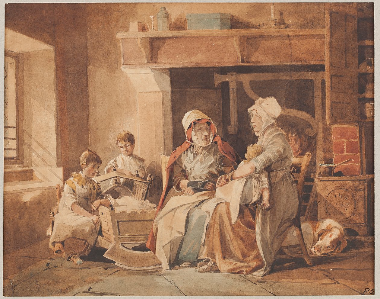 دكتوراه القرية ، 1820 (مرحاض على ورق) بواسطة جون هاردن