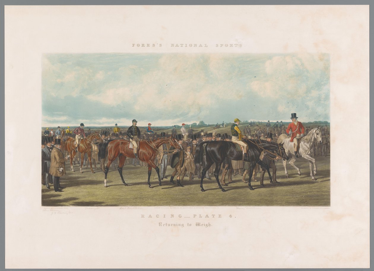 العودة بعد سباق الخيل السباق - اللوحة 4. العودة إلى الوزن (العنوان على الجسم) فورس الوطنية للرياضة (عنوان السلسلة) فورز الوطنية للرياضة (عنوان المسلسل) بواسطة جون هاريس