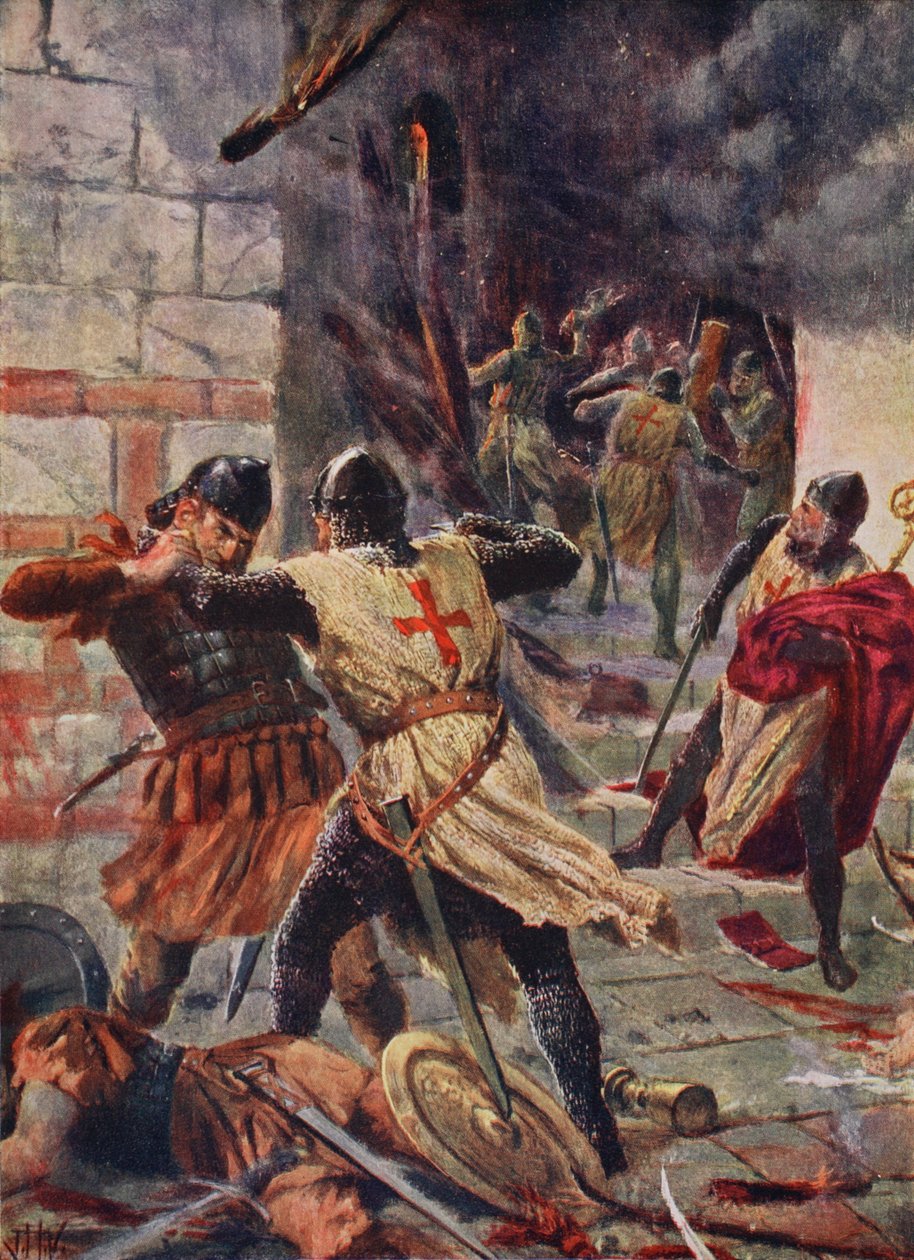 The Capture of Constantinople by Crusaders بواسطة جون هاريس فالدا