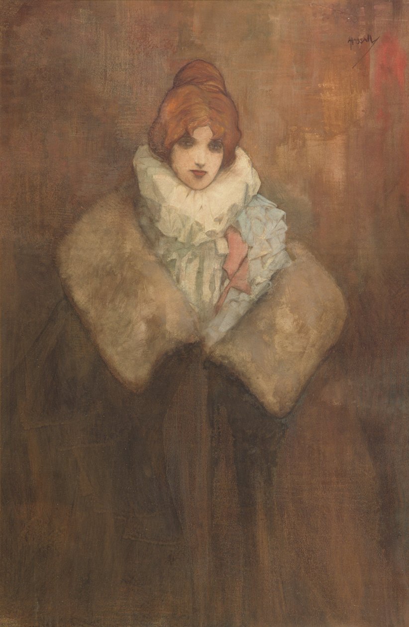 سيدة إدواردية ، حوالي عام 1910 (ألوان مائية على ورق) بواسطة جون هاسال